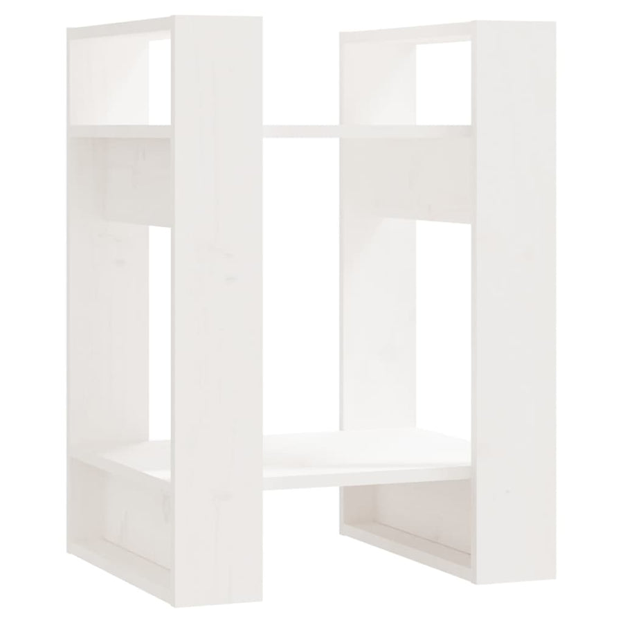 Boekenkast/Kamerscherm 4X35X57 Cm Massief Grenenhout Wit