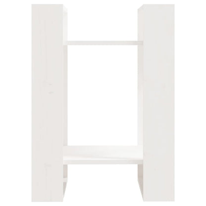 Boekenkast/Kamerscherm 4X35X57 Cm Massief Grenenhout Wit