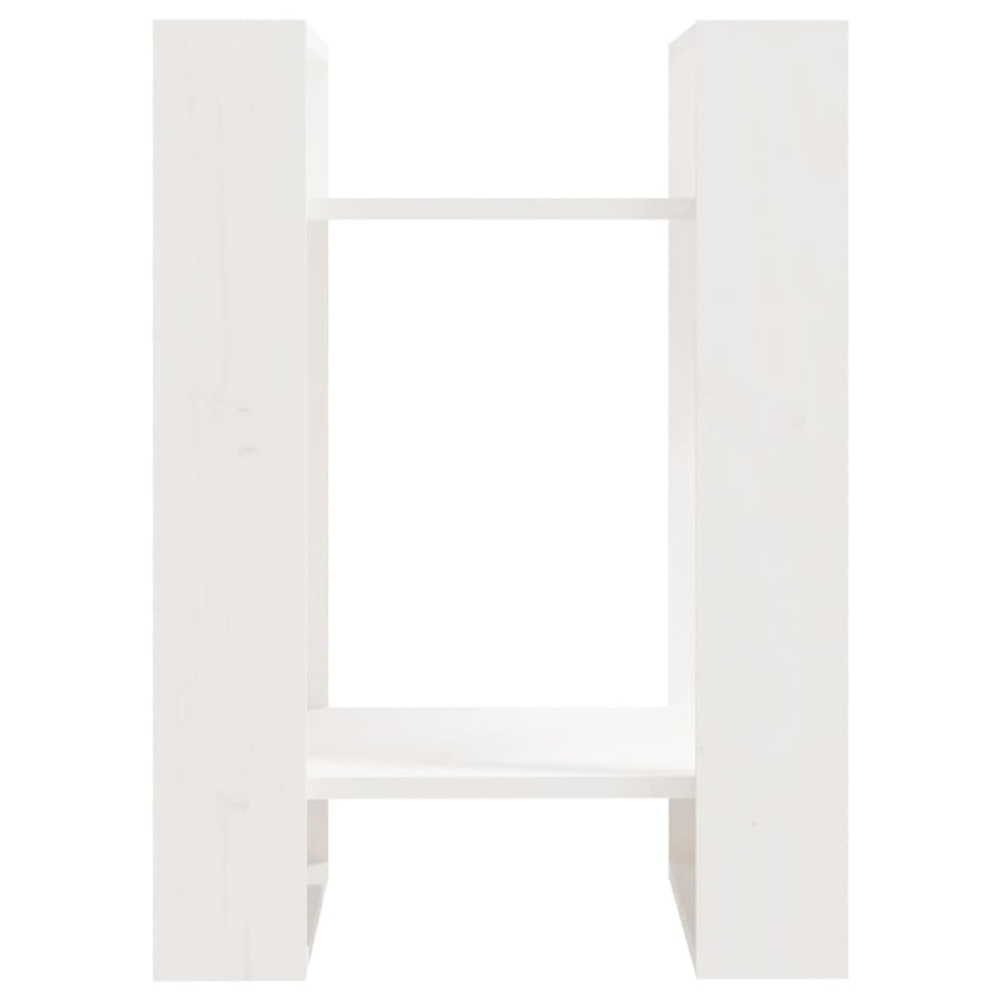 Boekenkast/Kamerscherm 4X35X57 Cm Massief Grenenhout Wit