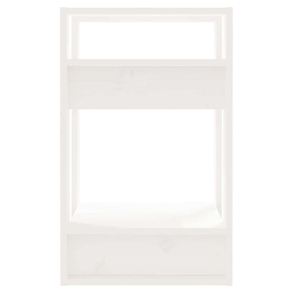 Boekenkast/Kamerscherm 4X35X57 Cm Massief Grenenhout Wit