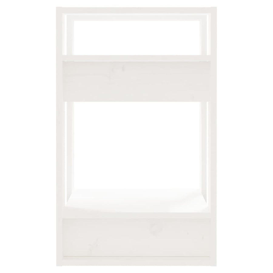 Boekenkast/Kamerscherm 4X35X57 Cm Massief Grenenhout Wit