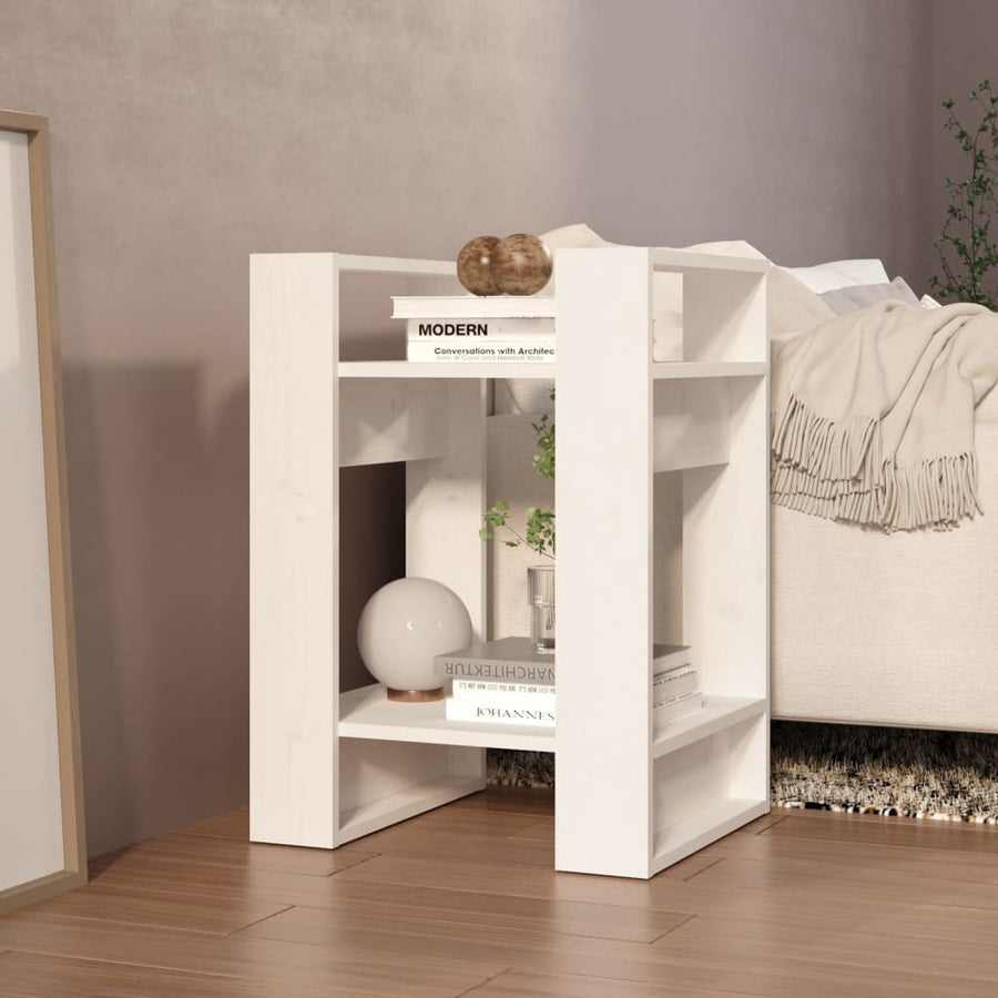 Boekenkast/Kamerscherm 4X35X57 Cm Massief Grenenhout Wit