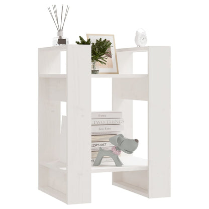 Boekenkast/Kamerscherm 4X35X57 Cm Massief Grenenhout Wit