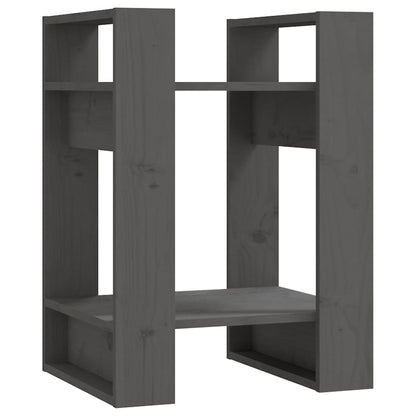 Boekenkast/Kamerscherm 4X35X57 Cm Massief Grenenhout Grijs