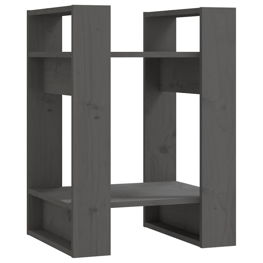 Boekenkast/Kamerscherm 4X35X57 Cm Massief Grenenhout Grijs