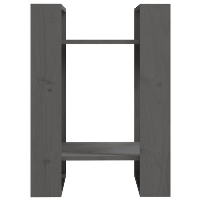 Boekenkast/Kamerscherm 4X35X57 Cm Massief Grenenhout Grijs