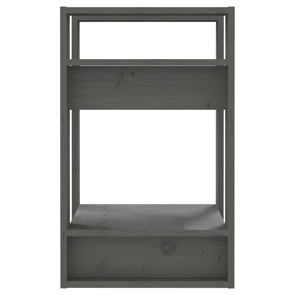Boekenkast/Kamerscherm 4X35X57 Cm Massief Grenenhout Grijs