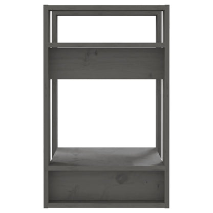 Boekenkast/Kamerscherm 4X35X57 Cm Massief Grenenhout Grijs