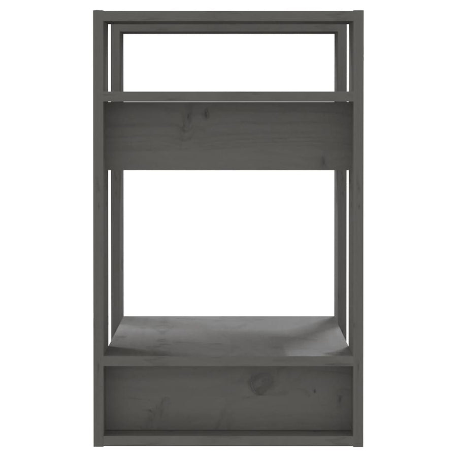 Boekenkast/Kamerscherm 4X35X57 Cm Massief Grenenhout Grijs