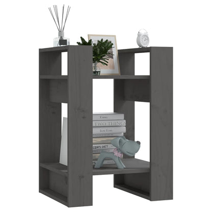 Boekenkast/Kamerscherm 4X35X57 Cm Massief Grenenhout Grijs