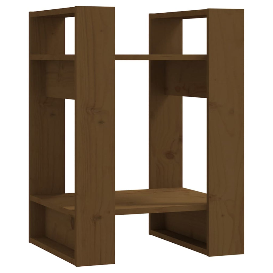 Boekenkast/Kamerscherm 4X35X57 Cm Grenenhout Honingbruin