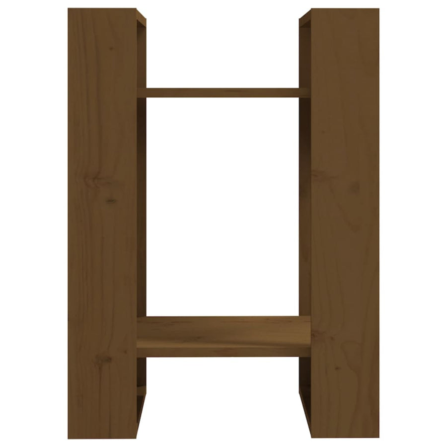 Boekenkast/Kamerscherm 4X35X57 Cm Grenenhout Honingbruin