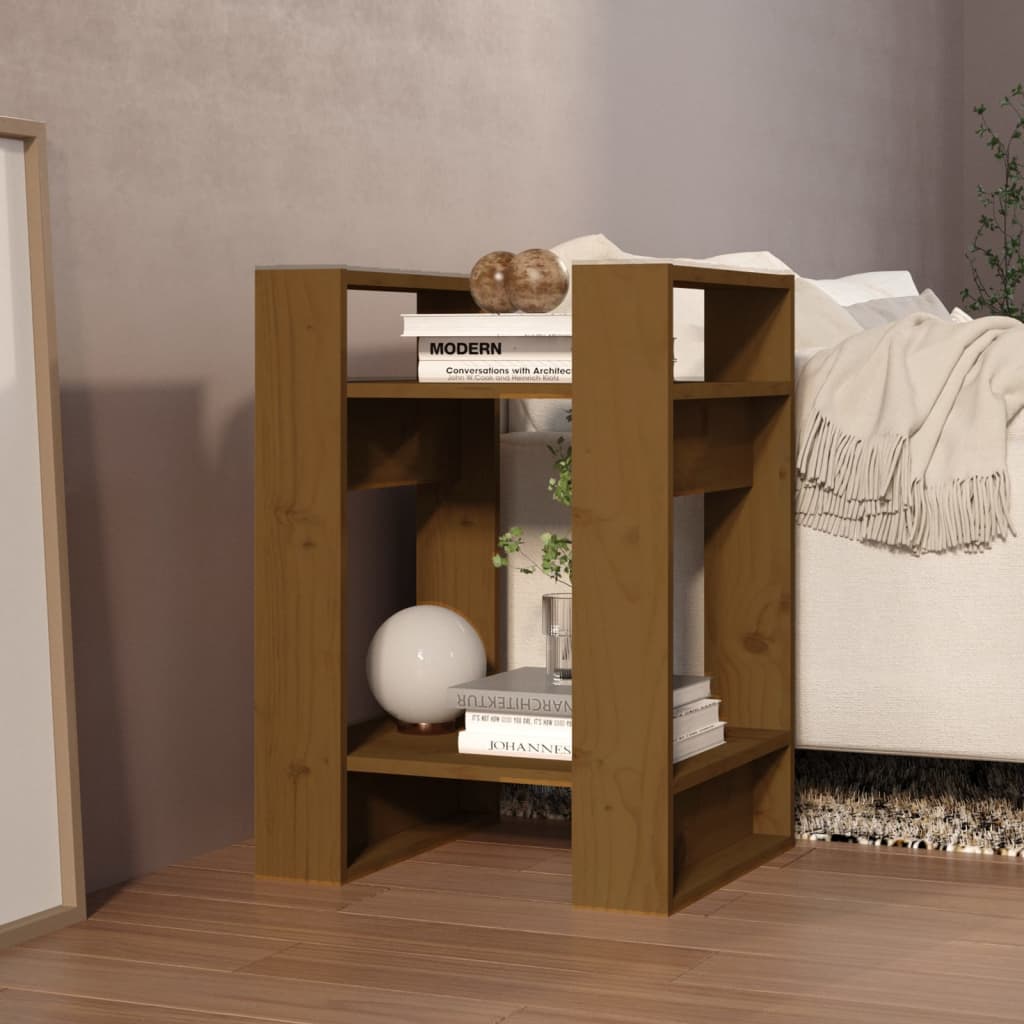 Boekenkast/Kamerscherm 4X35X57 Cm Grenenhout Honingbruin