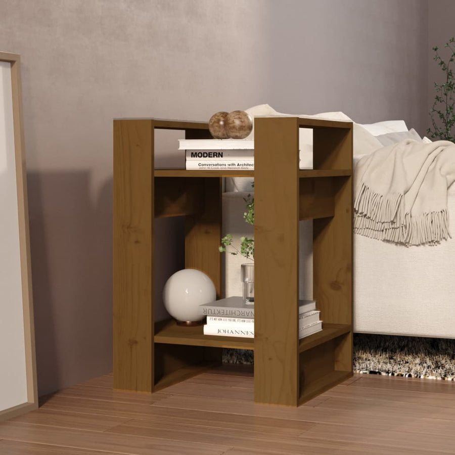 Boekenkast/Kamerscherm 4X35X57 Cm Grenenhout Honingbruin