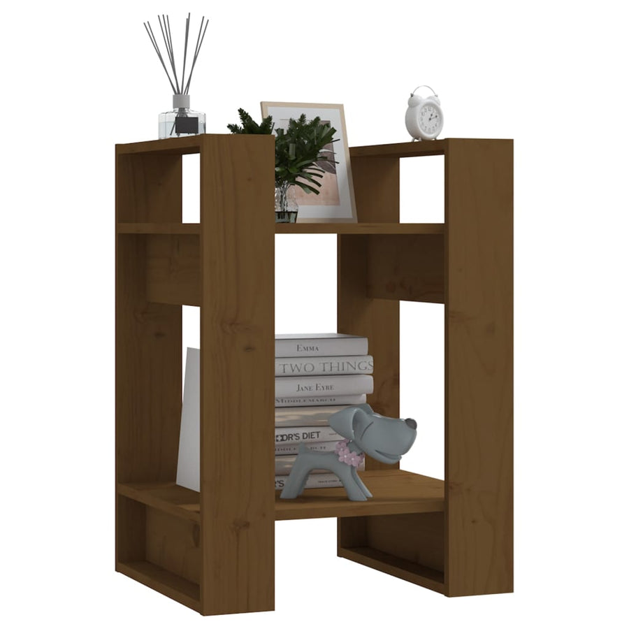 Boekenkast/Kamerscherm 4X35X57 Cm Grenenhout Honingbruin