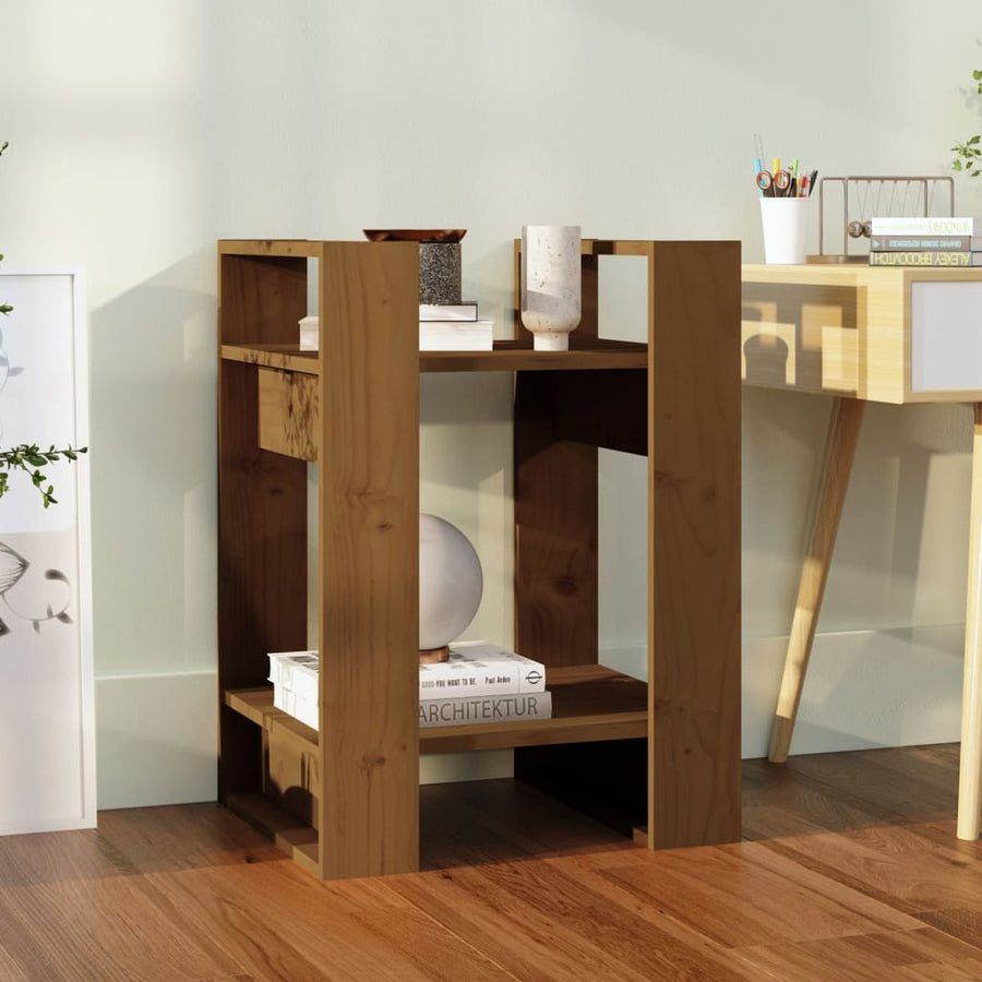 Boekenkast/Kamerscherm 4X35X57 Cm Grenenhout Honingbruin