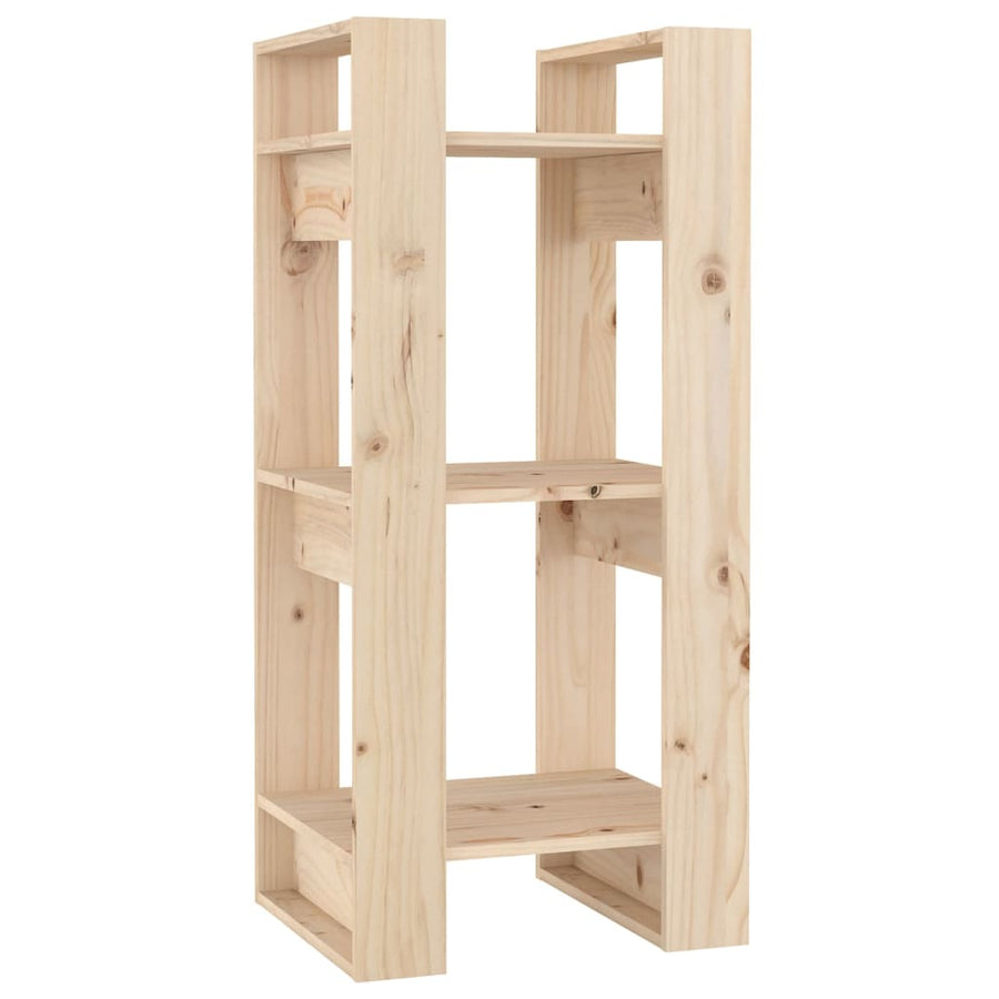 Boekenkast/Kamerscherm 4X35X9 Cm Massief Grenenhout Naturel
