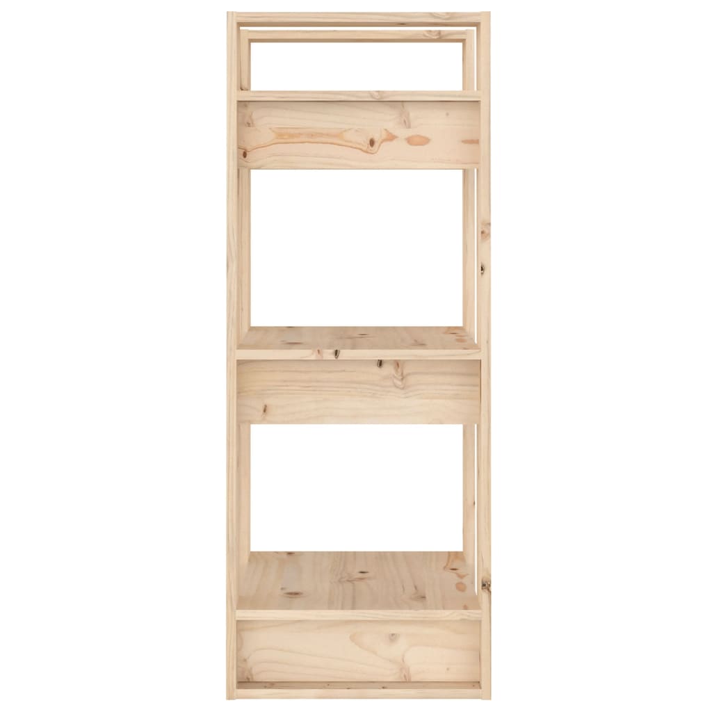 Boekenkast/Kamerscherm 4X35X9 Cm Massief Grenenhout Naturel