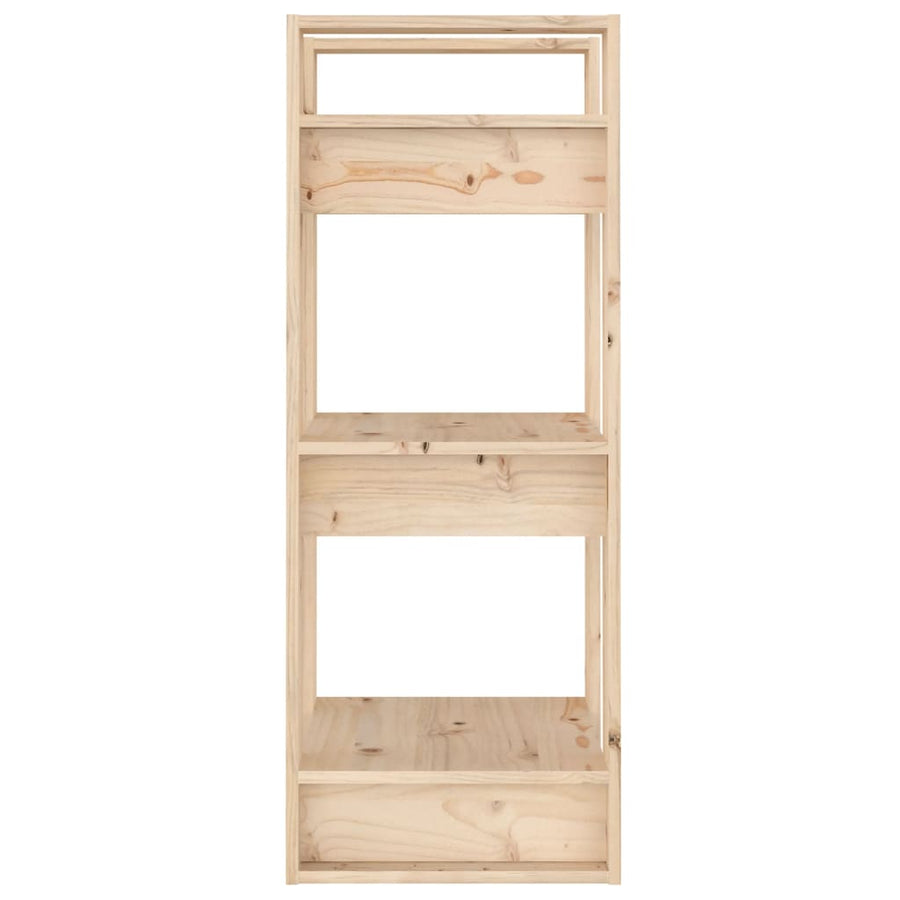 Boekenkast/Kamerscherm 4X35X9 Cm Massief Grenenhout Naturel