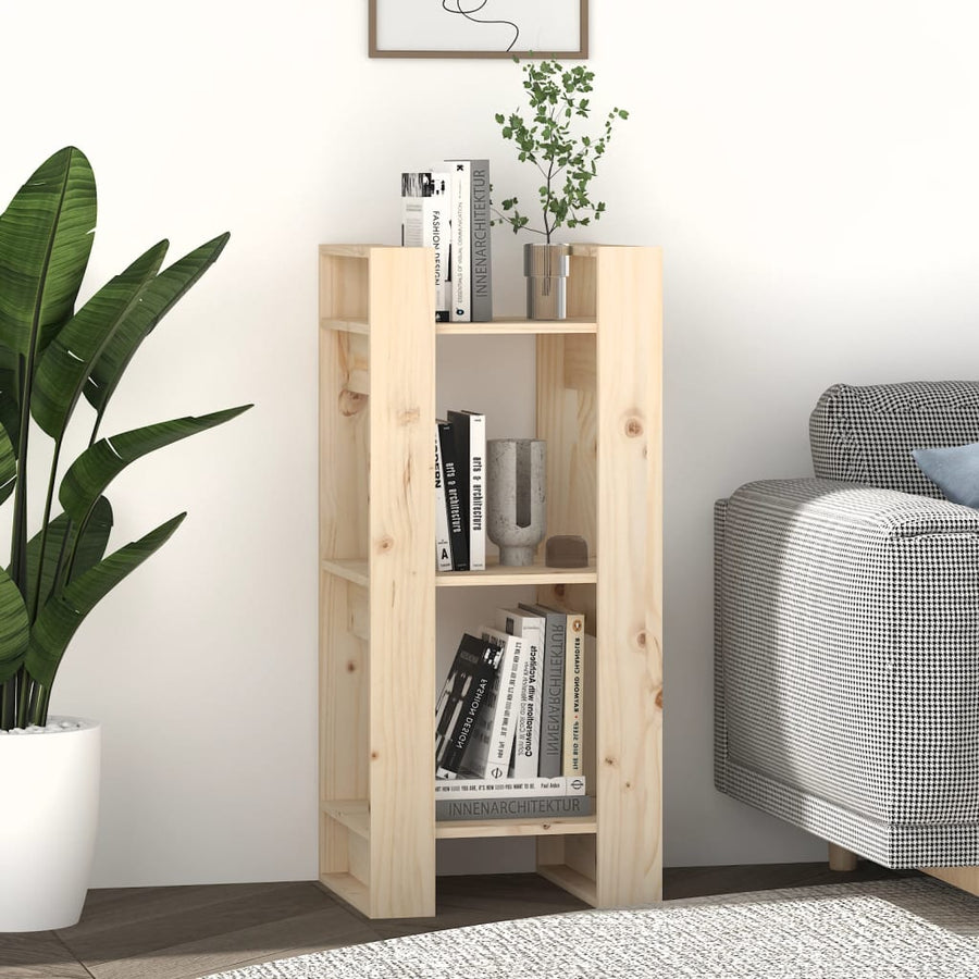 Boekenkast/Kamerscherm 4X35X9 Cm Massief Grenenhout Naturel