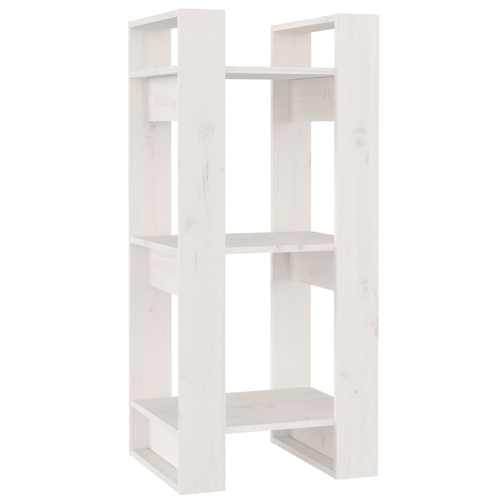 Boekenkast/Kamerscherm 4X35X9 Cm Massief Grenenhout Wit