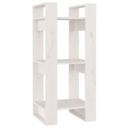 Boekenkast/Kamerscherm 4X35X9 Cm Massief Grenenhout Wit
