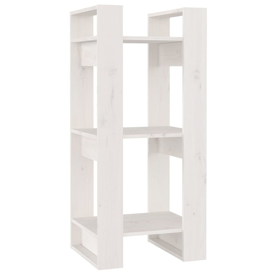 Boekenkast/Kamerscherm 4X35X9 Cm Massief Grenenhout Wit