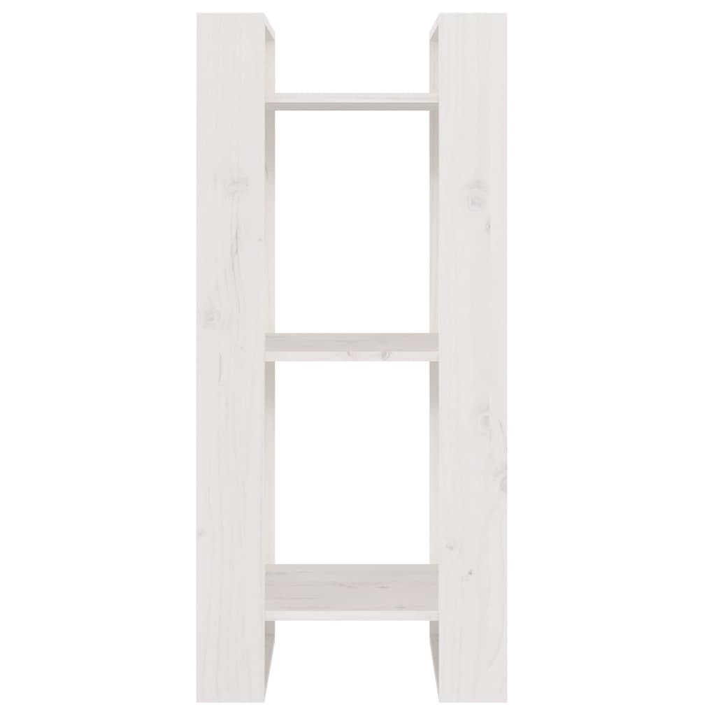 Boekenkast/Kamerscherm 4X35X9 Cm Massief Grenenhout Wit