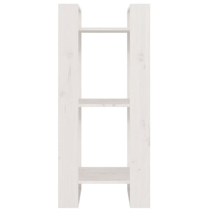 Boekenkast/Kamerscherm 4X35X9 Cm Massief Grenenhout Wit