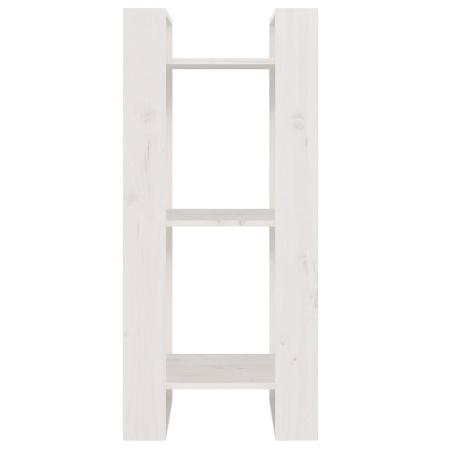 Boekenkast/Kamerscherm 4X35X9 Cm Massief Grenenhout Wit