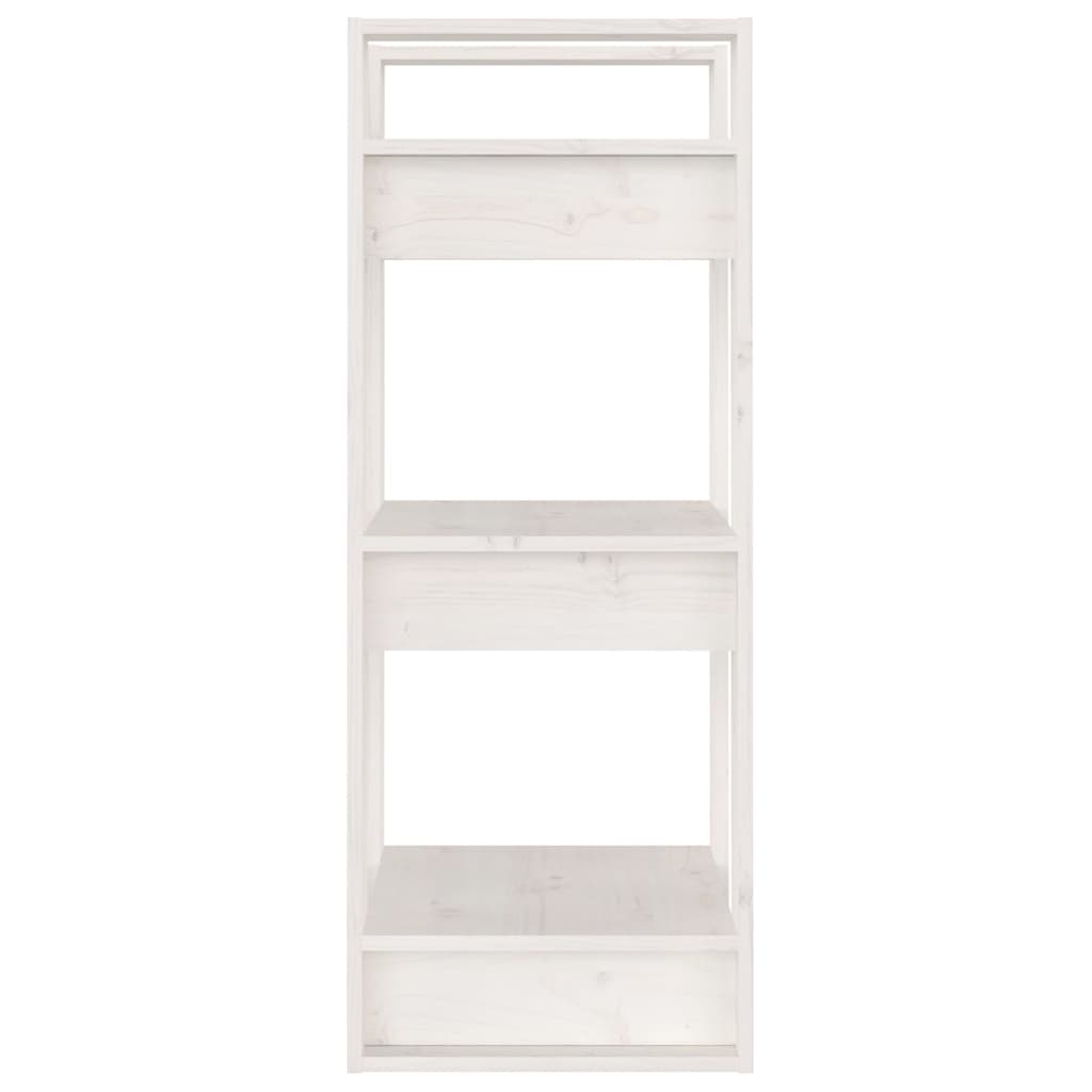 Boekenkast/Kamerscherm 4X35X9 Cm Massief Grenenhout Wit