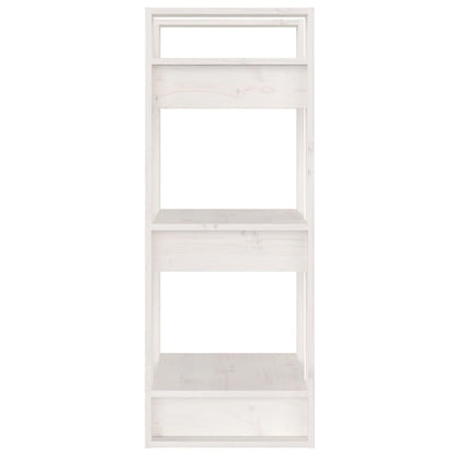 Boekenkast/Kamerscherm 4X35X9 Cm Massief Grenenhout Wit