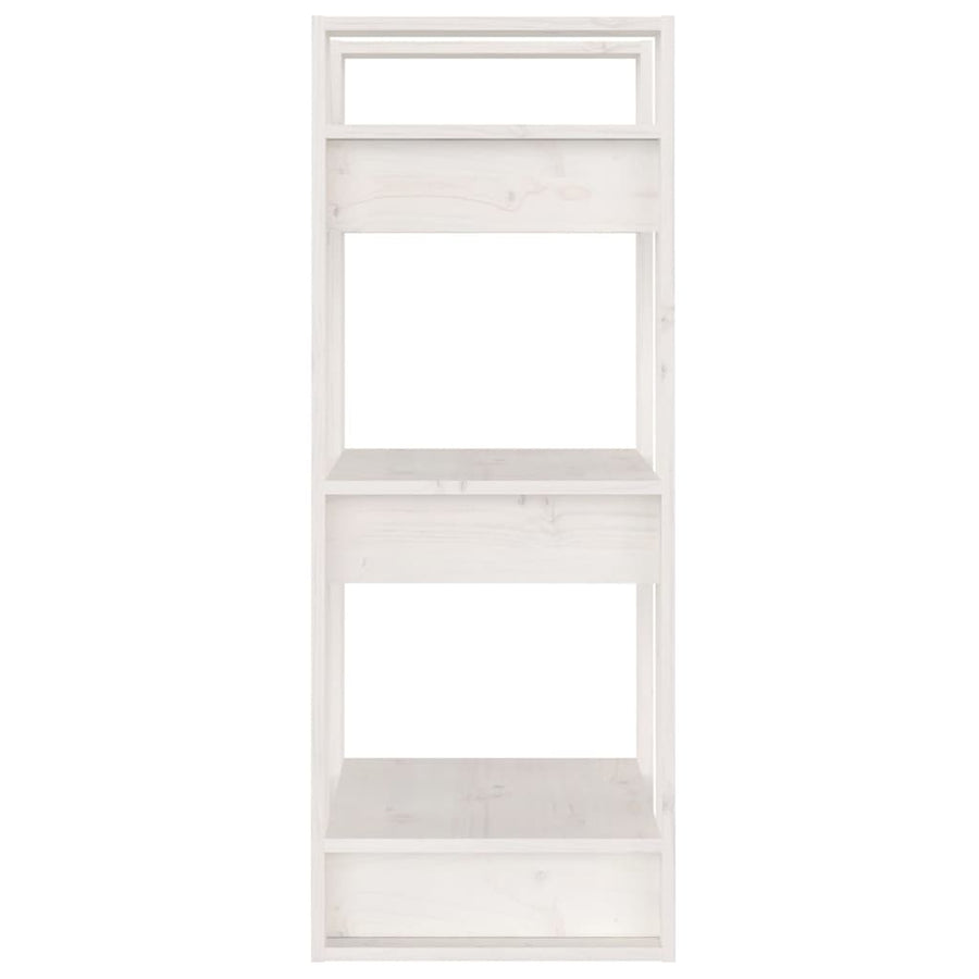 Boekenkast/Kamerscherm 4X35X9 Cm Massief Grenenhout Wit