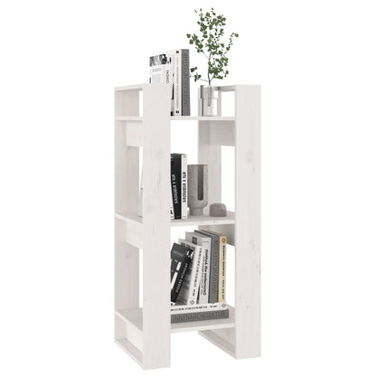 Boekenkast/Kamerscherm 4X35X9 Cm Massief Grenenhout Wit