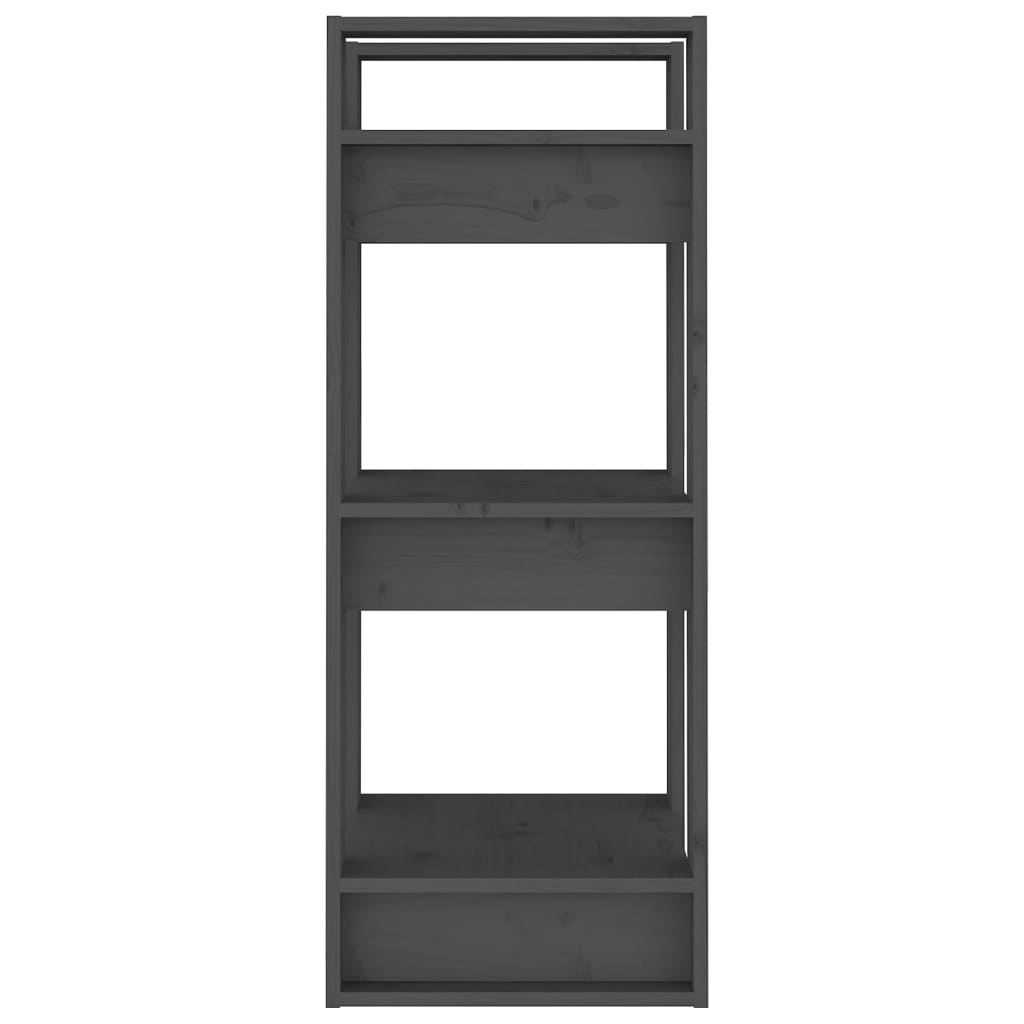 Boekenkast/kamerscherm 41x35x91 cm massief grenenhout grijs Grijs
