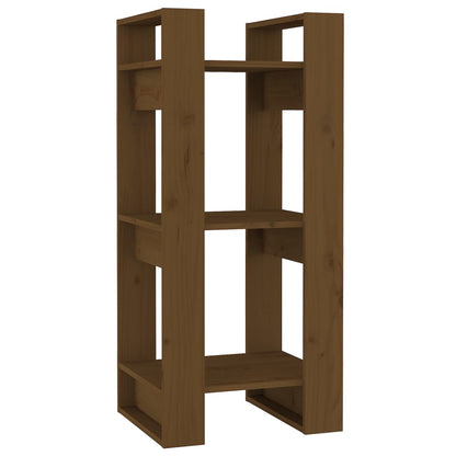 Boekenkast/Kamerscherm 4X35X9 Cm Massief Hout Honingbruin