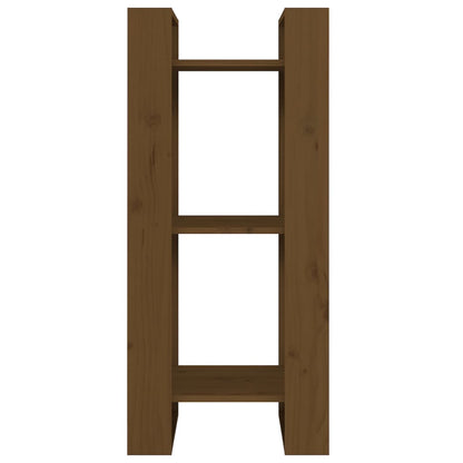 Boekenkast/Kamerscherm 4X35X9 Cm Massief Hout Honingbruin