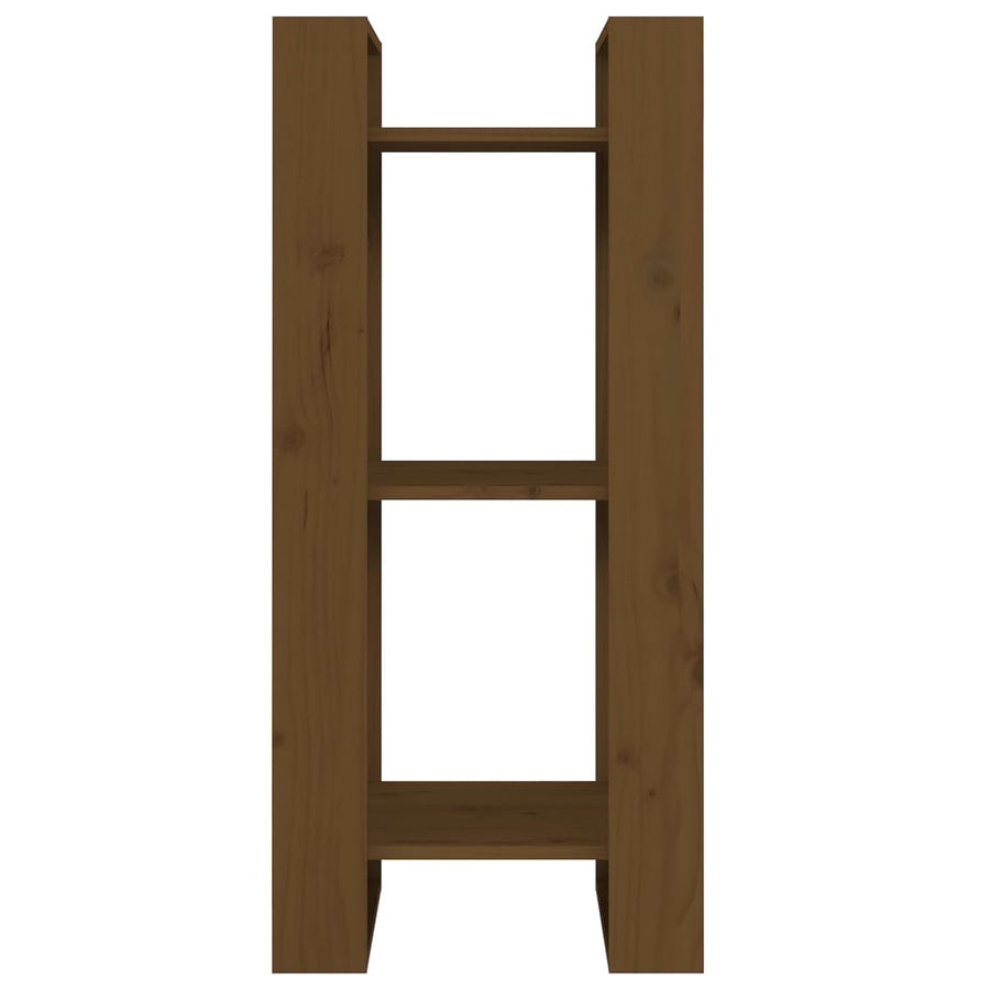 Boekenkast/Kamerscherm 4X35X9 Cm Massief Hout Honingbruin