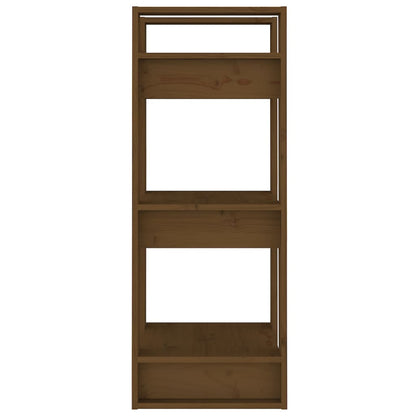 Boekenkast/Kamerscherm 4X35X9 Cm Massief Hout Honingbruin