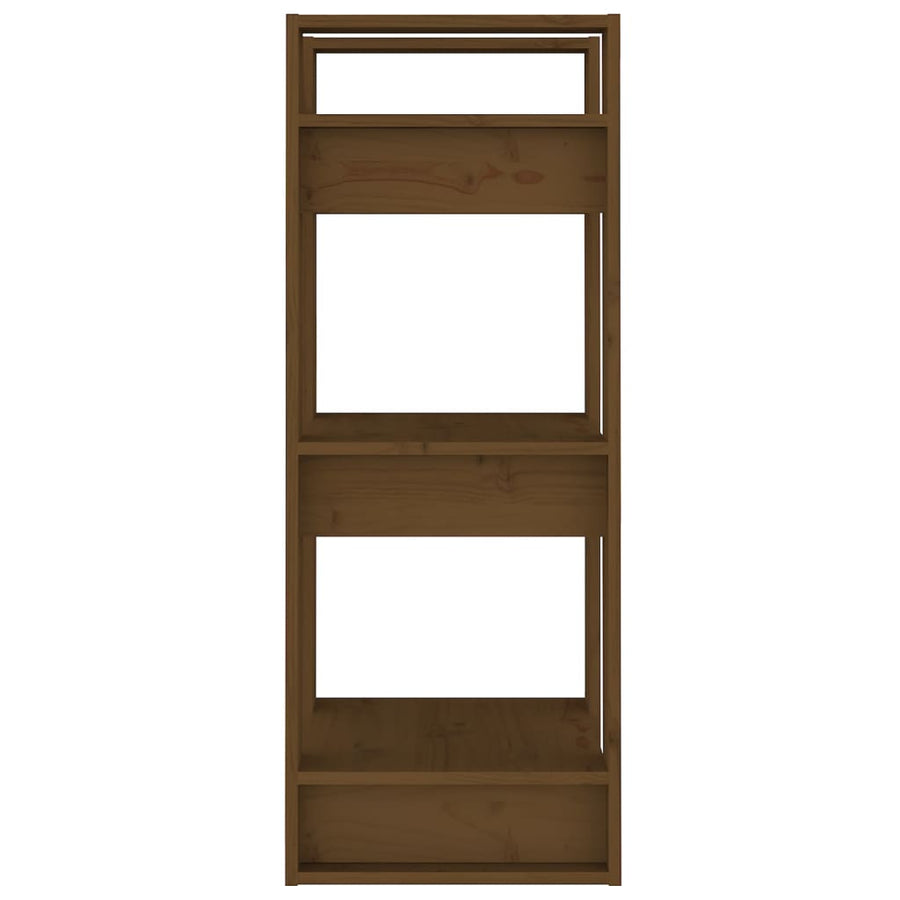 Boekenkast/Kamerscherm 4X35X9 Cm Massief Hout Honingbruin