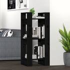 Boekenkast kamerscherm 41x35x91 cm massief grenenhout zwart