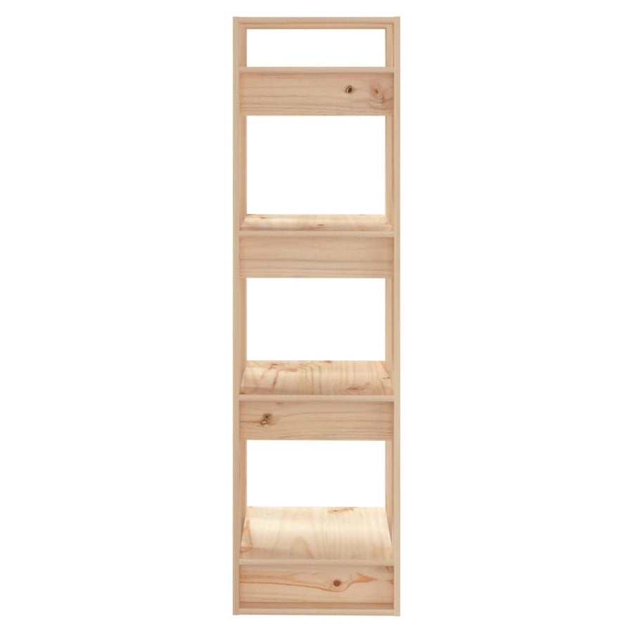 Boekenkast/Kamerscherm 4X35X25 Cm Massief Grenenhout Naturel