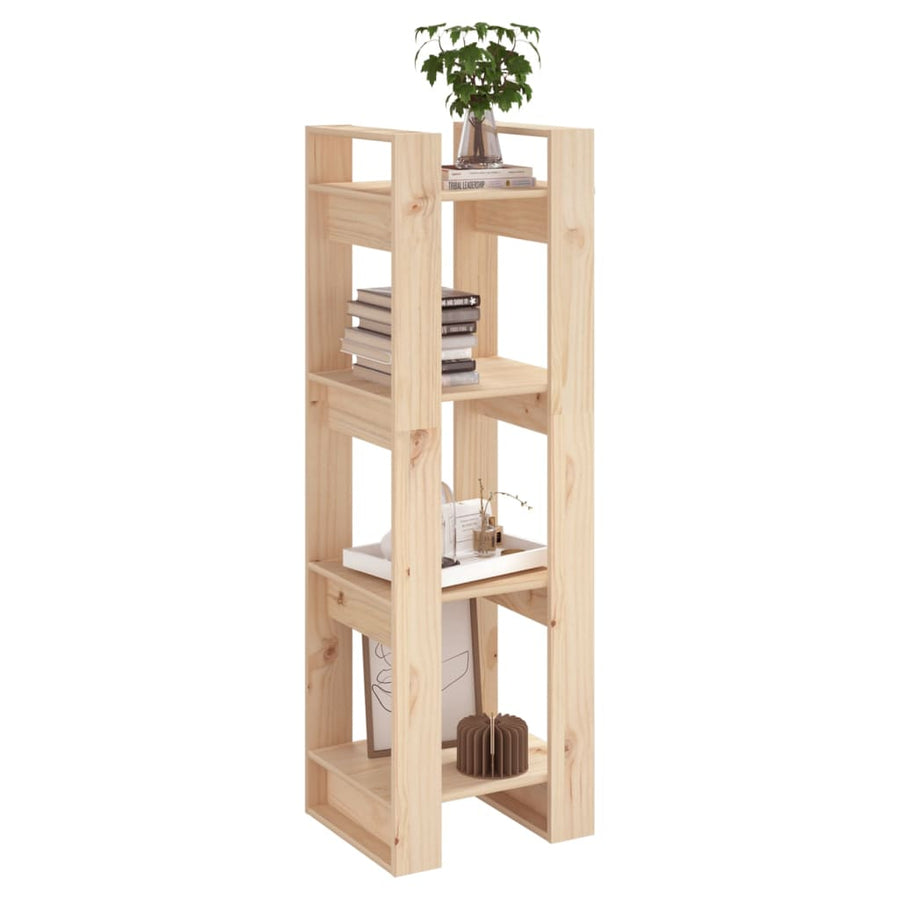 Boekenkast/Kamerscherm 4X35X25 Cm Massief Grenenhout Naturel