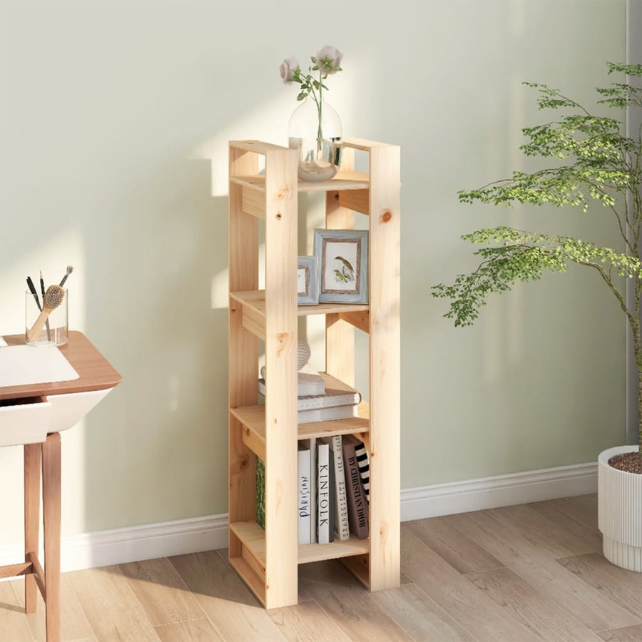 Boekenkast/Kamerscherm 4X35X25 Cm Massief Grenenhout Naturel