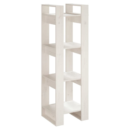Boekenkast/Kamerscherm 4X35X25 Cm Massief Grenenhout Wit