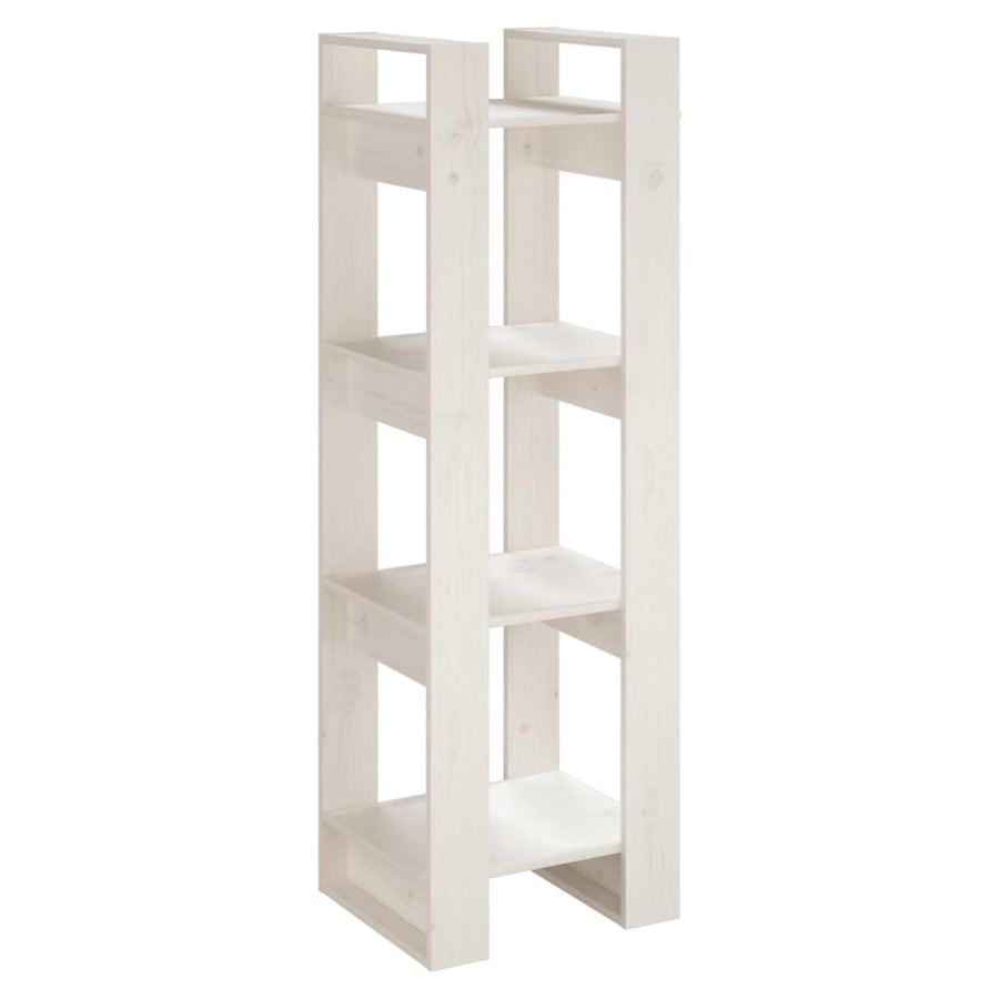 Boekenkast/Kamerscherm 4X35X25 Cm Massief Grenenhout Wit