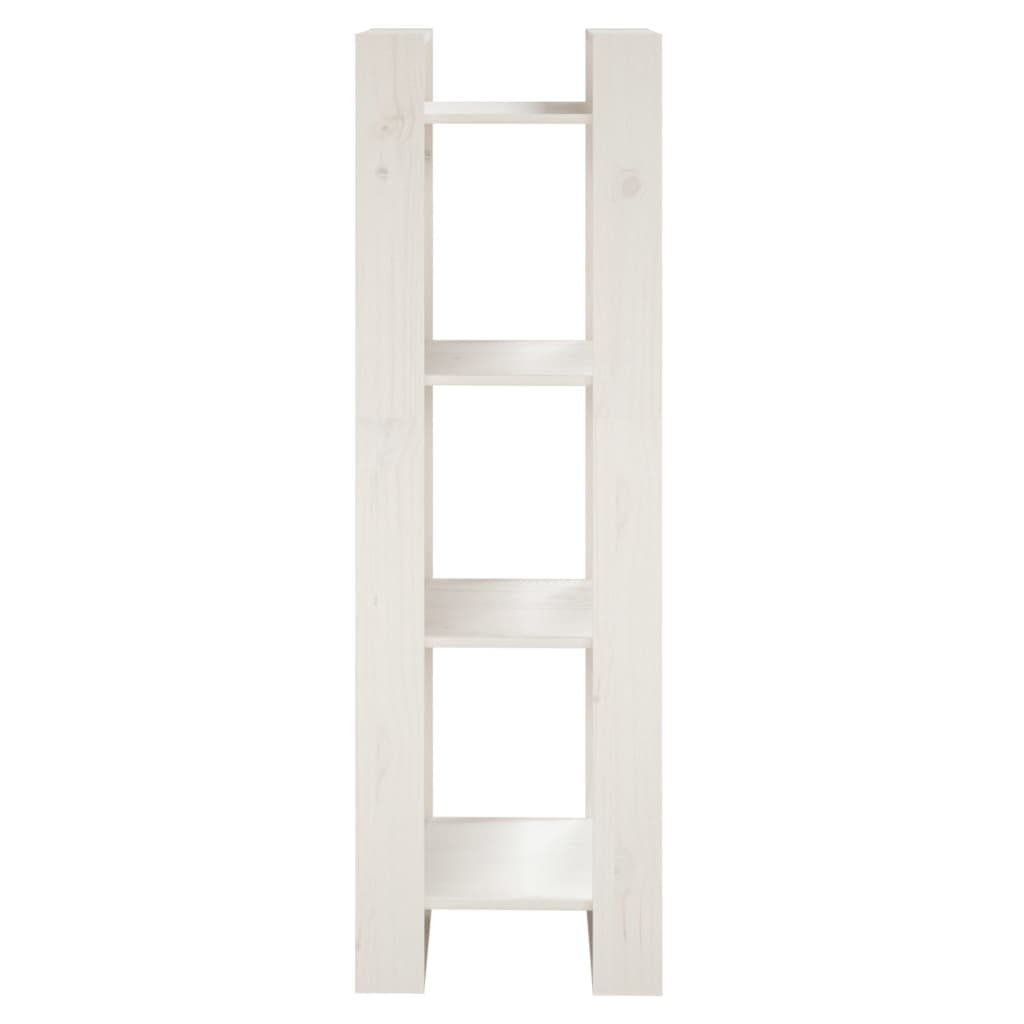 Boekenkast/Kamerscherm 4X35X25 Cm Massief Grenenhout Wit