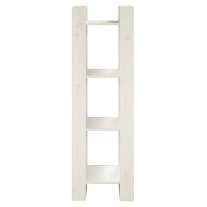 Boekenkast/Kamerscherm 4X35X25 Cm Massief Grenenhout Wit