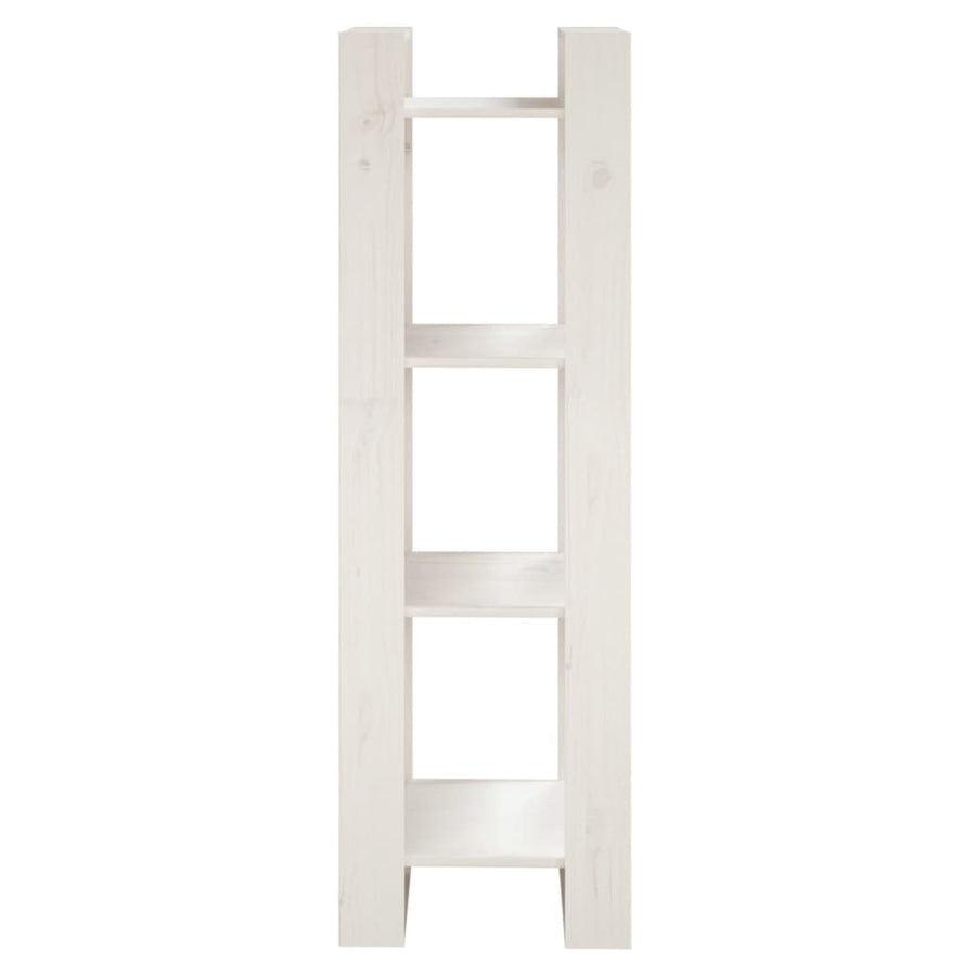 Boekenkast/Kamerscherm 4X35X25 Cm Massief Grenenhout Wit