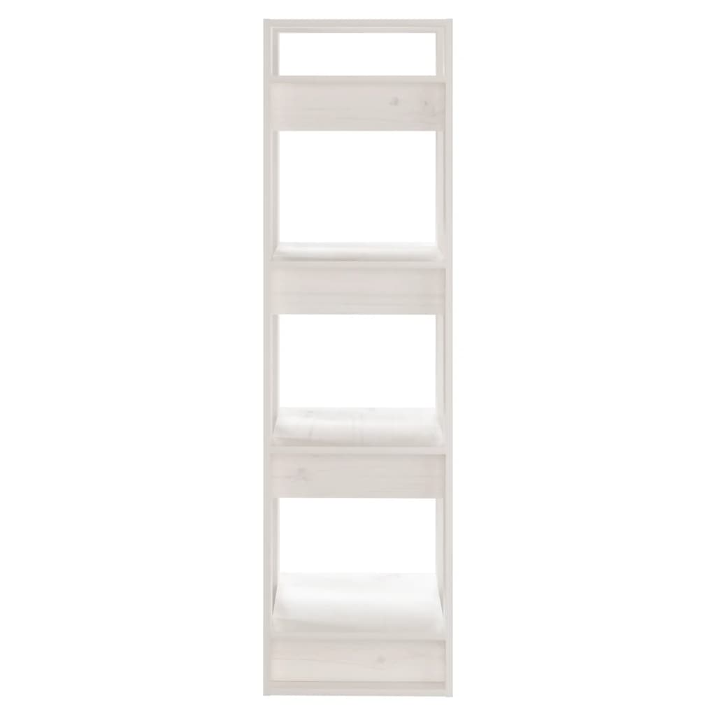 Boekenkast/Kamerscherm 4X35X25 Cm Massief Grenenhout Wit